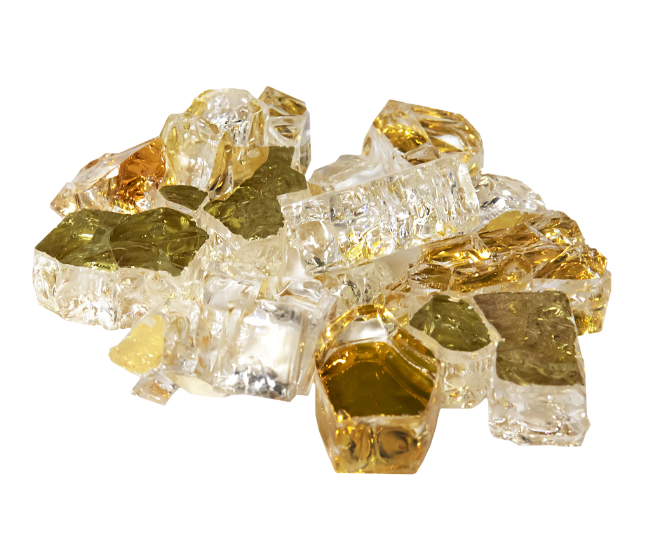 Grand Canyon 1/2-inch Amber Diamond Apollo Reflective Glass - 10 lb Bag