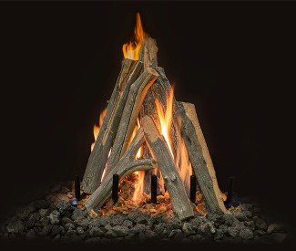 Grand Canyon Arizona Juniper Kiva 7 Piece Gas Log Set