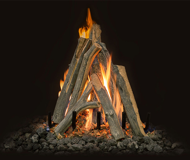 Grand Canyon Arizona Juniper Kiva 7-Piece Gas Log Set (AJ-KIVALOGS)