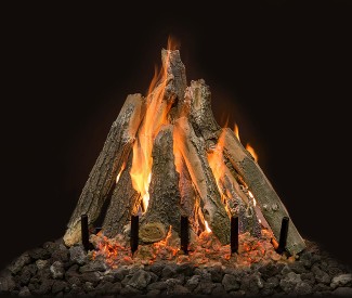 Grand Canyon Arizona Weathered Oak Kiva Gas Logs - 7 Piece Set