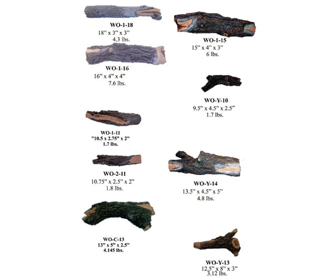 Grand Canyon Arizona Weathered Oak Firepit Gas Log Set