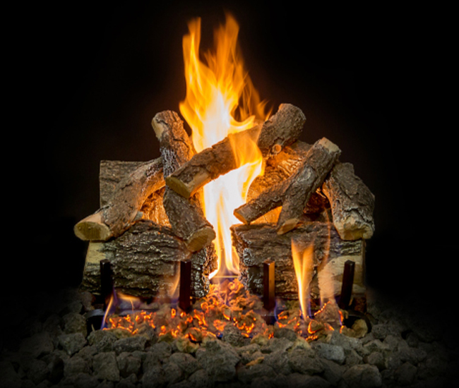 Grand Canyon Arizona Weathered Oak Charred Outdoor Gas Log Set