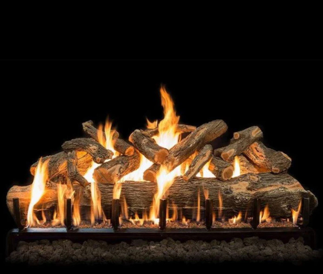 Grand Canyon Arizona Weathered Oak Charred Outdoor Jumbo Gas Log Set