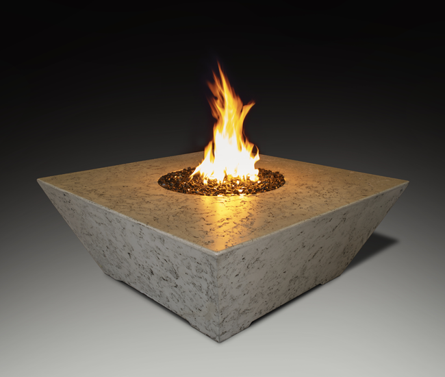 Grand Canyon 48-inch Olympus Square White Fire Table (Done4)