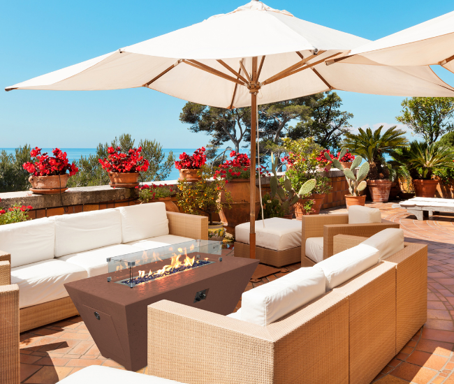 Grand Canyon 48-inch Olympus Square Rust Fire Table (Done4)