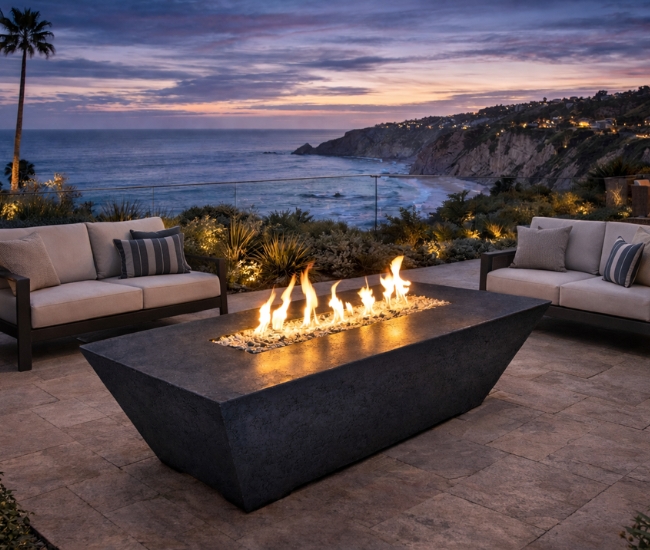 Grand Canyon 72-inch Rectangular Black Fire Table (24-inch Height)