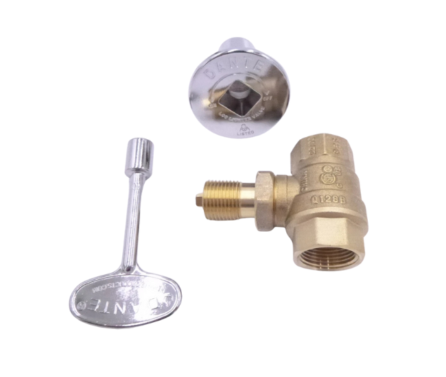 Grand Canyon Straight Ball Valve w/ 3 Key (CP.BVS.CR.B)